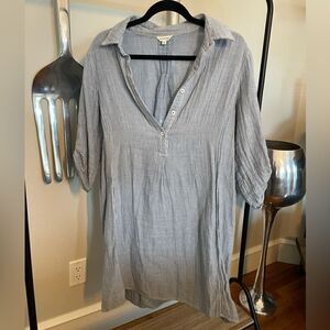 Max Studio Striped Cotton Dress sz L